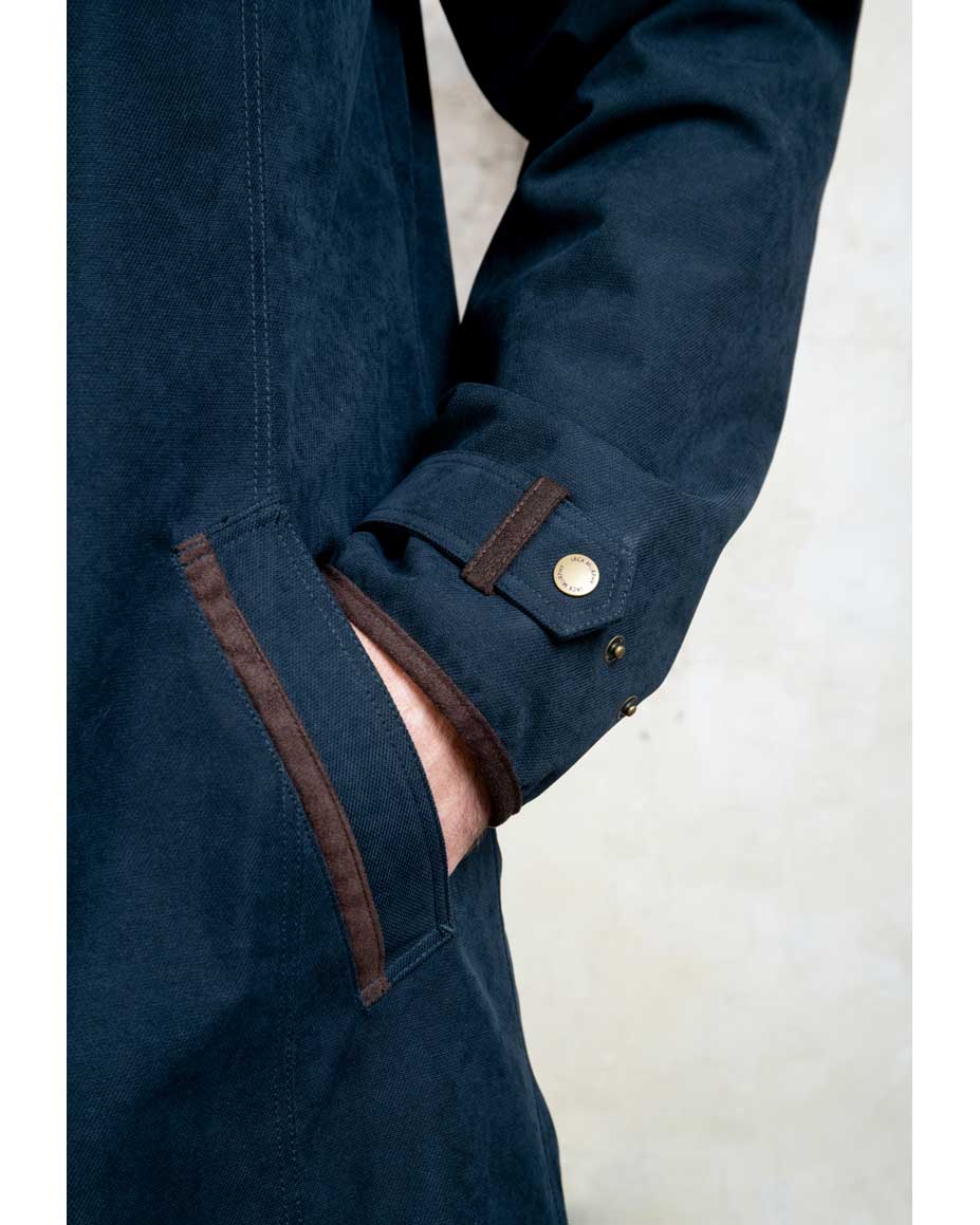 Jack Murphy Emmet Waterproof Long Coat in Navy  