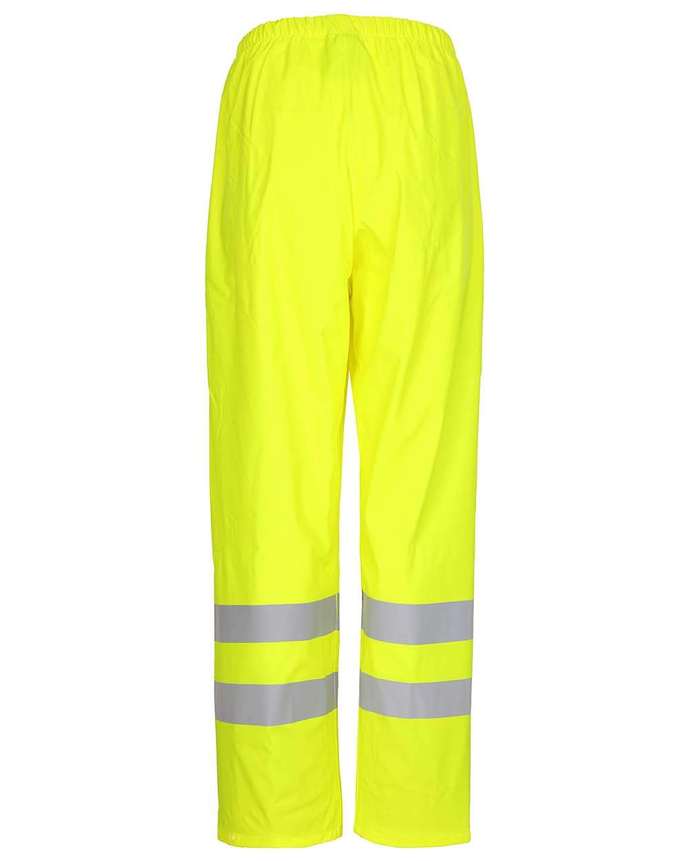 Back view Fort Mens Air Reflex Hi-Vis Trousers in yellow with Reflective strips