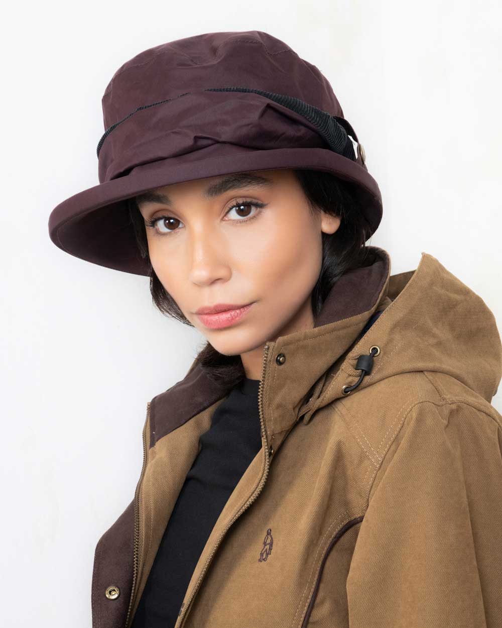 Jack Murphy ladies Waterproof Malvern hat deep claret 