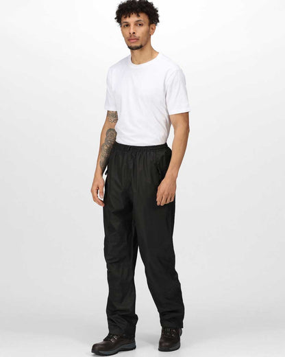 Regatta Linton Breathable Lined Overtrousers in Black 