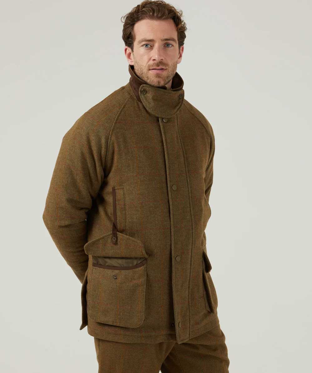 Alan Paine Combrook Tweed Waterproof Coat in Hawthorn 