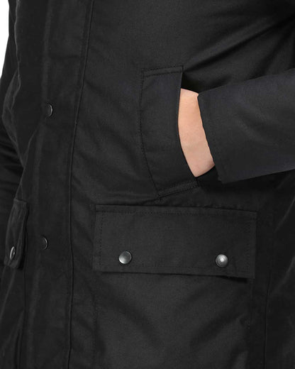 Regatta Pensford Insulated Wax Jacket in Black 