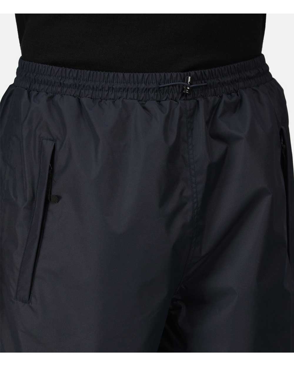 Waist band Regatta Linton Breathable Lined Overtrousers in Navy 