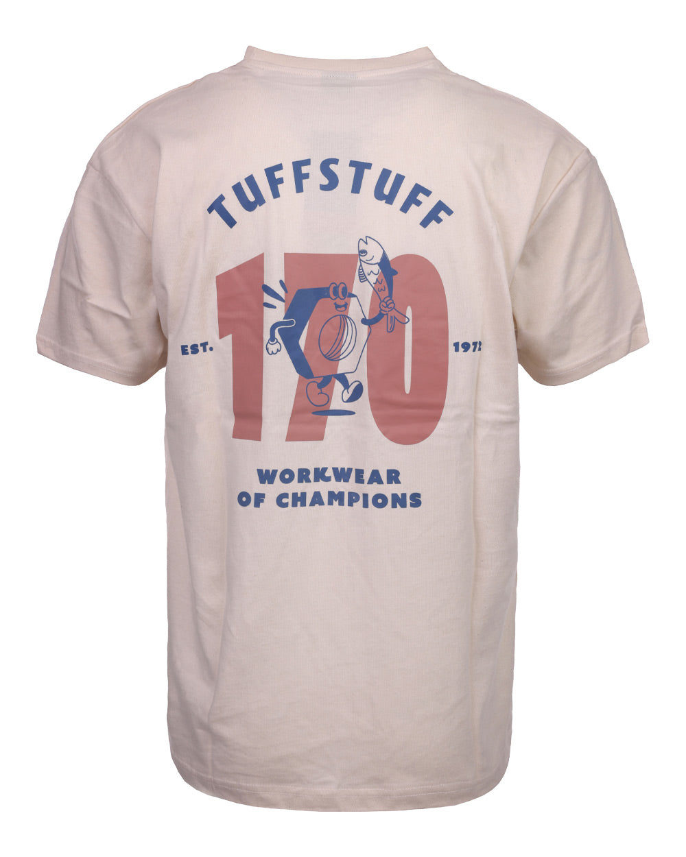White coloured TuffStuff Icon T-Shirt on White background 