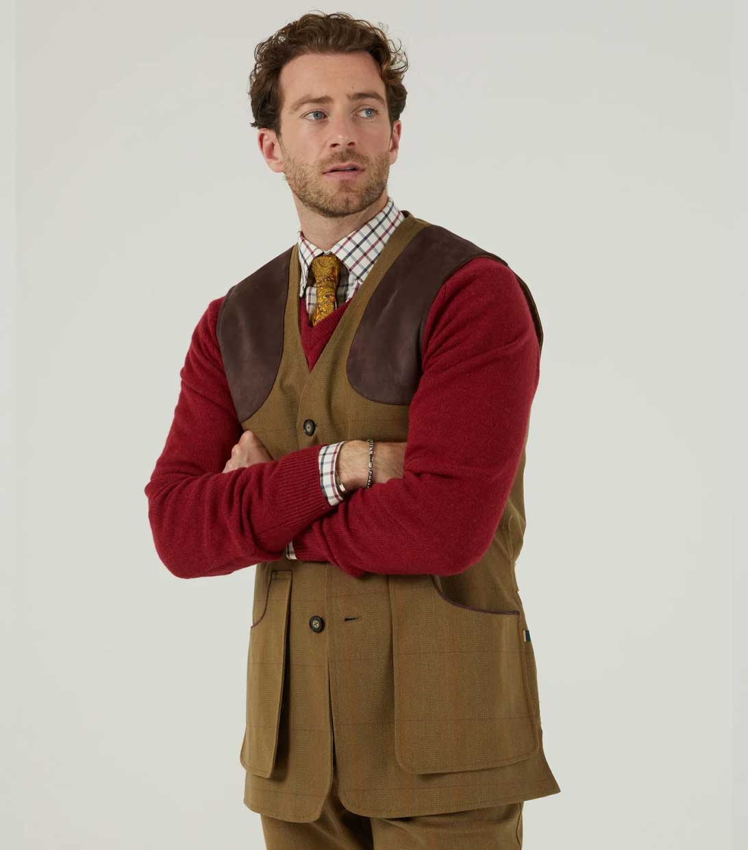 Alan Paine Axford Shooting Waistcoat in Aspen 