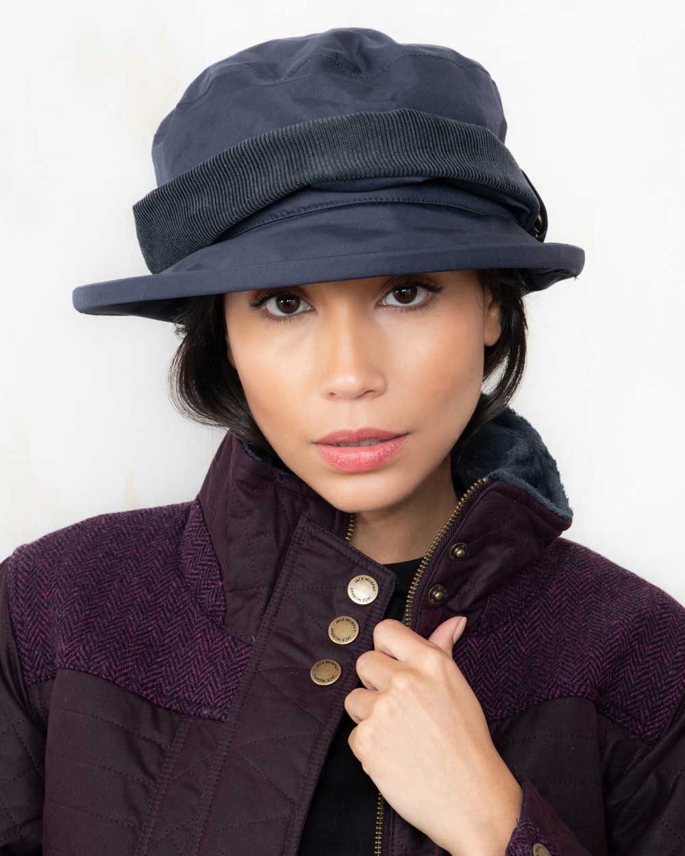 Jack Murphy ladies Waterproof Malvern hat navy 