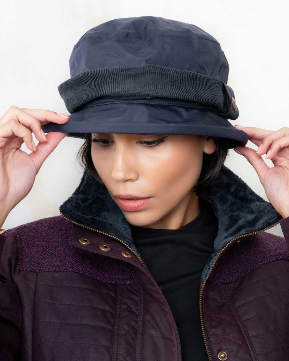 Jack Murphy ladies Waterproof Malvern hat navy 