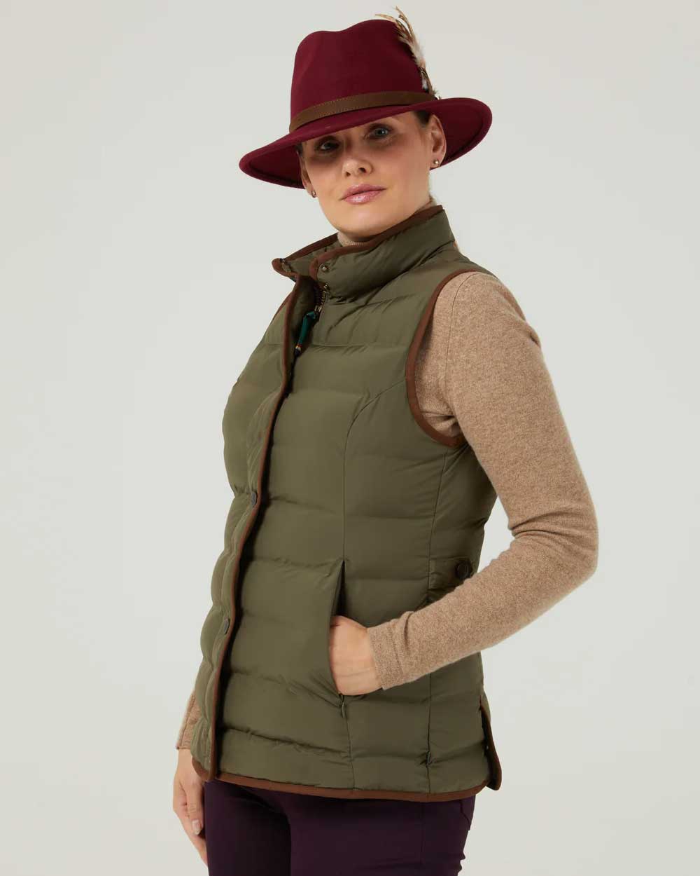 Alan Paine Calsall Ladies Gilet in Olive 