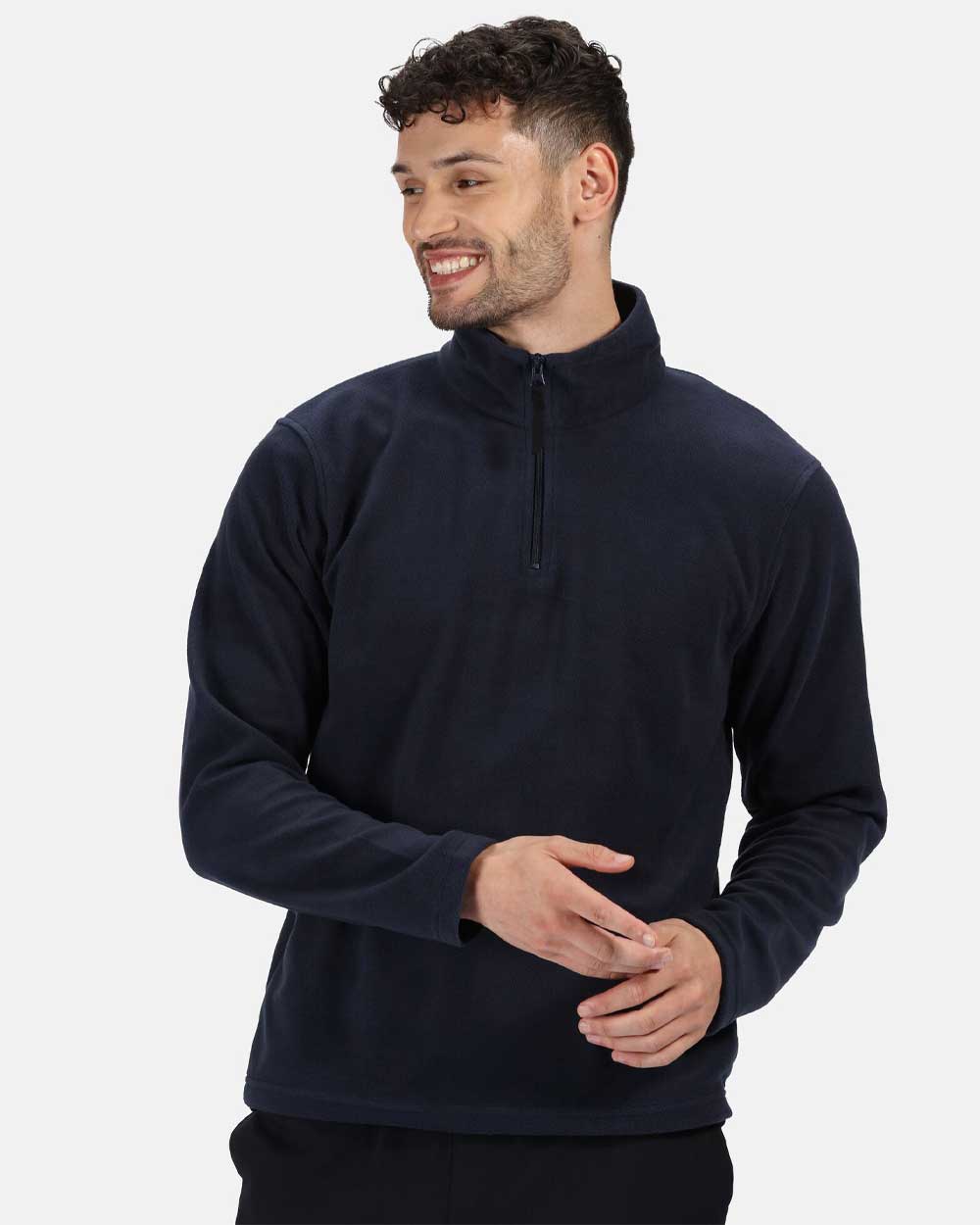 Regatta Micro Zip Neck Fleece in Dark Navy 