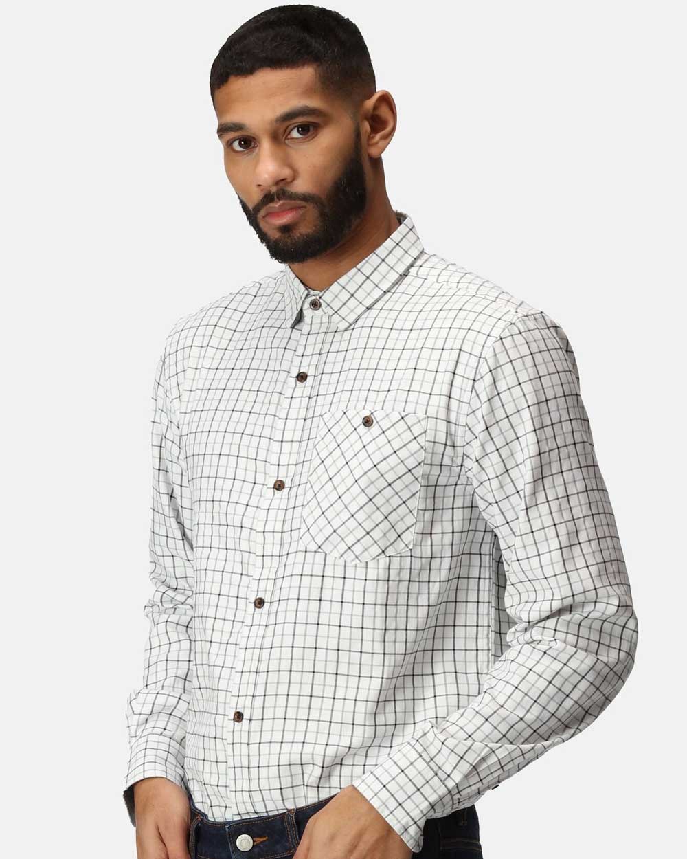 Regatta Tattersall Check Shirt in Blue Check 