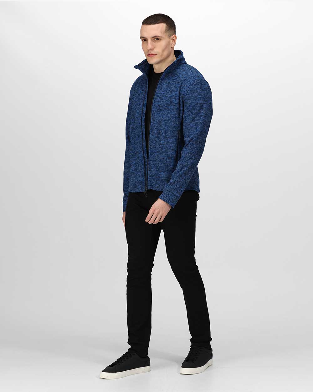 Regatta Thornly Full Zip Marl Fleece in Navy Marl 