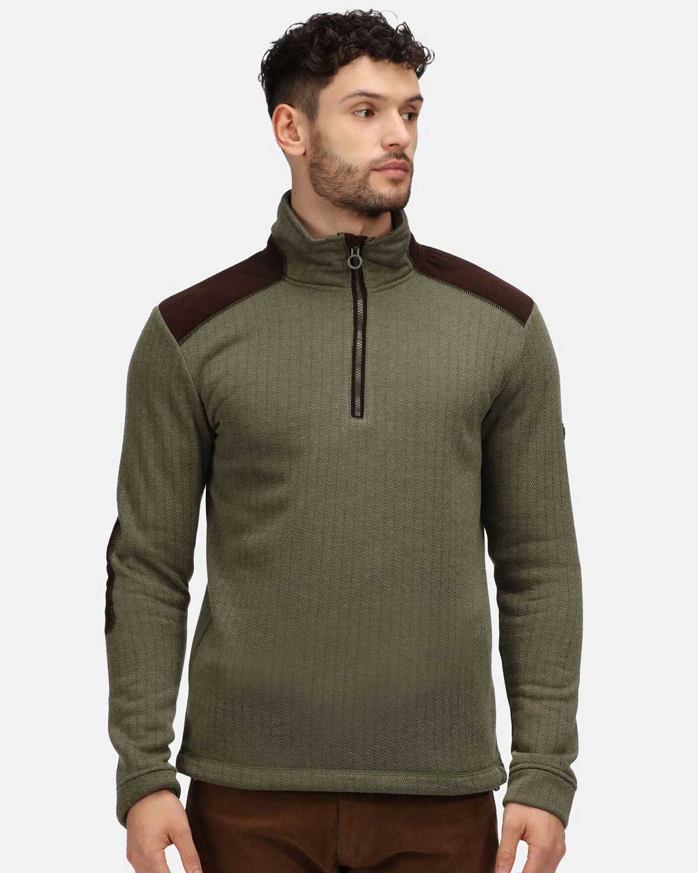 Regatta Holbeck Half Zip Fleece in Dark Khaki 