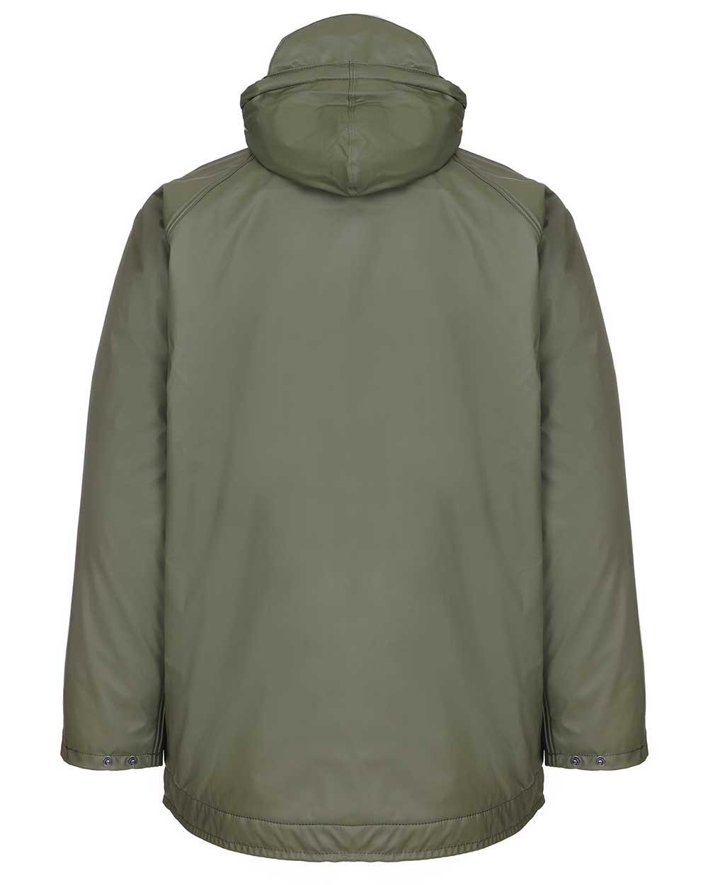 Back view FLEX Fleece Lined waterproof jacket GREEN Fortexfleece 219 
