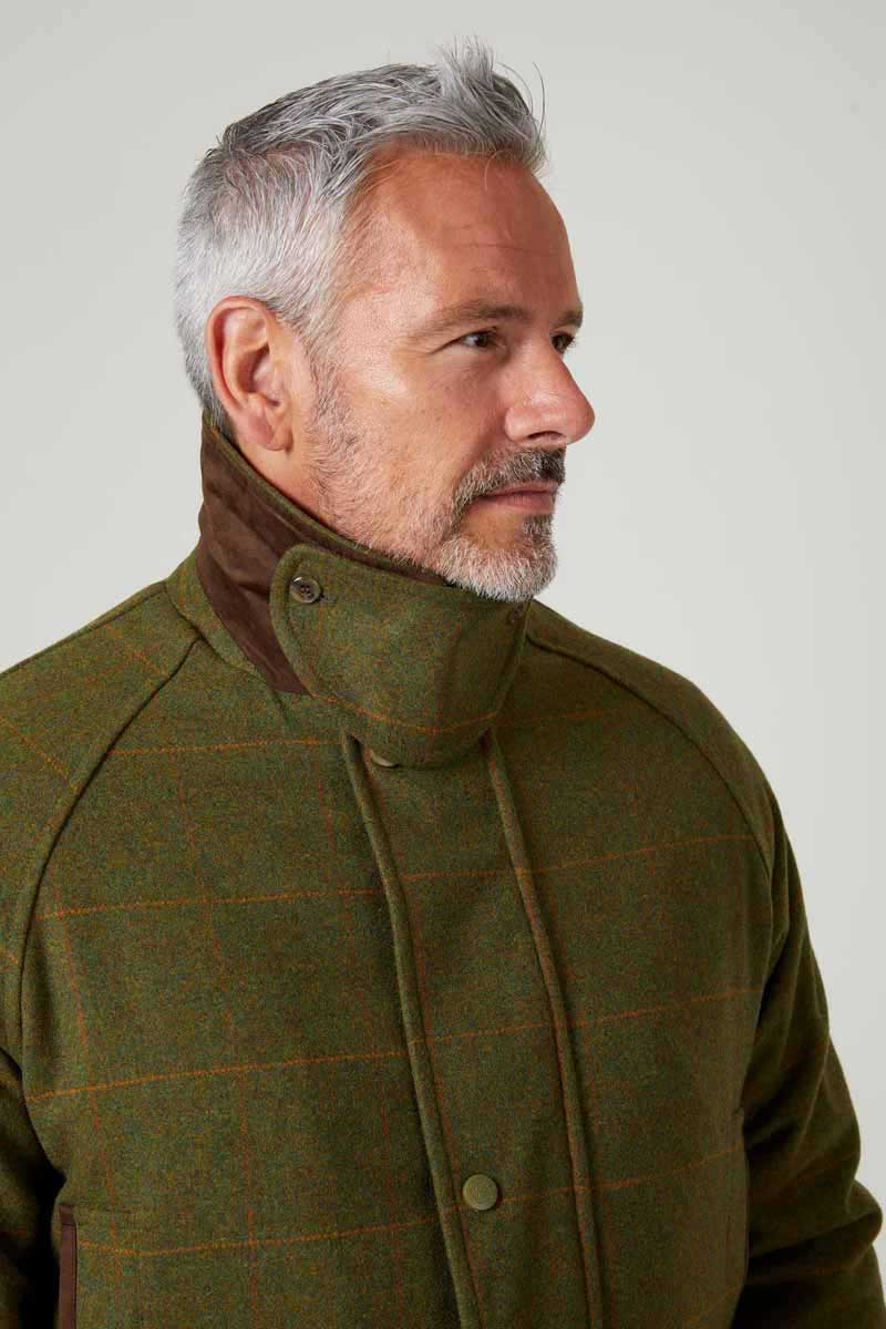 Throat grommet Alan Paine Combrook Tweed Waterproof Coat in Maple 