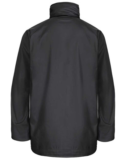 Back view Fort Airflex Fortex Breathable Waterproof Jacket in Black 