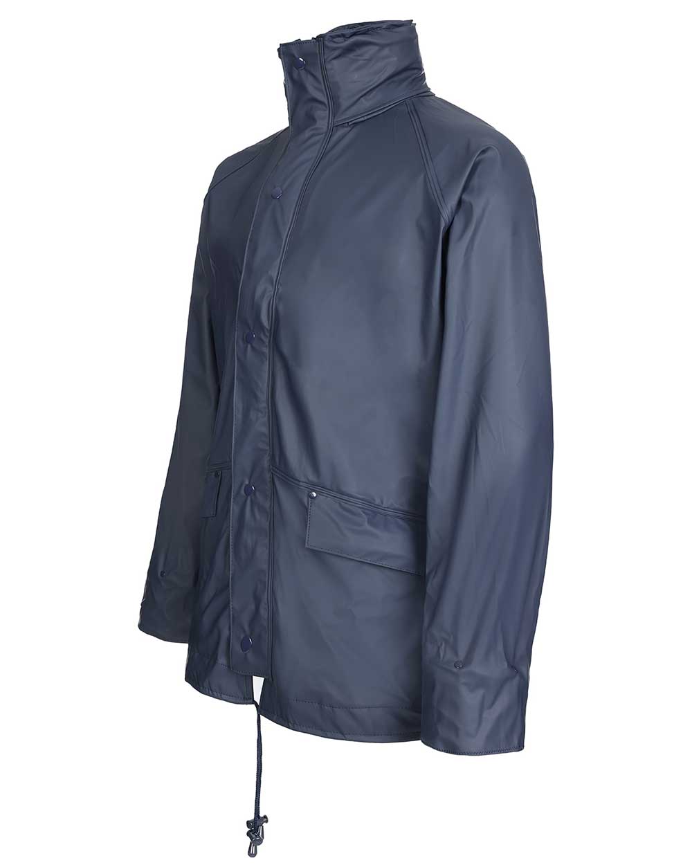 Left side view Fort Airflex Fortex Breathable Waterproof Jacket in Navy 