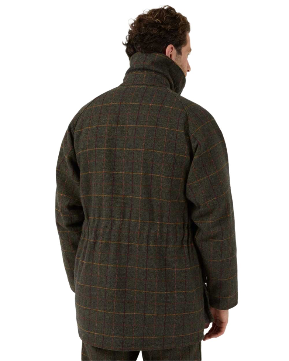 Alan Paine Rutland Waterproof Tweed Shooting Coat in Fern 