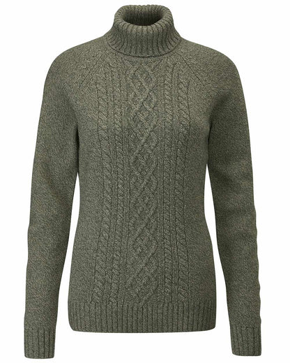 Alan Paine Brightmere Ladies Roll Neck In Olive 