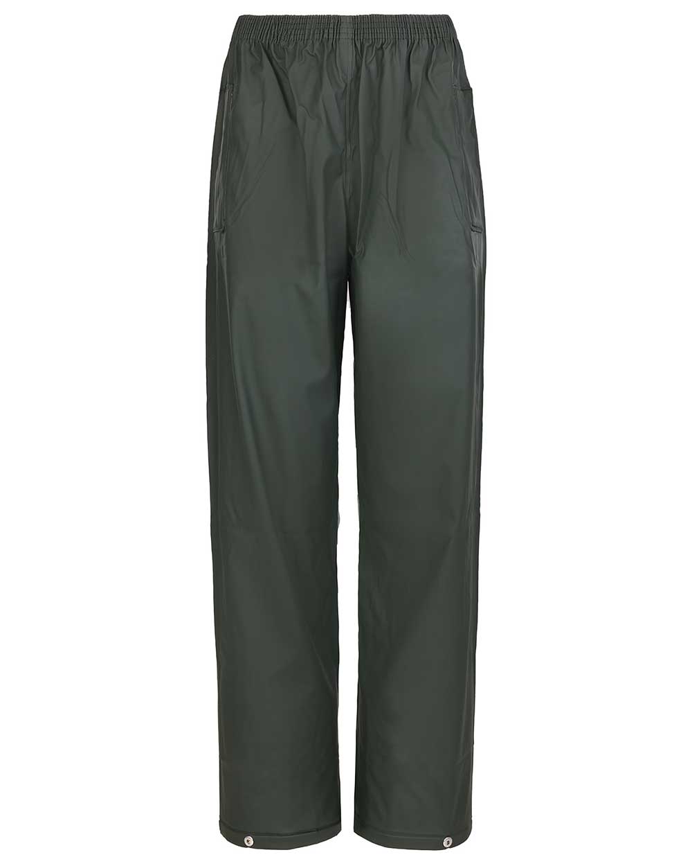 Front view Fort Fortex Flex Waterproof Trousers in Green 