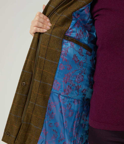 Alan Paine Combrook Ladies Tweed Coat in Hazel 