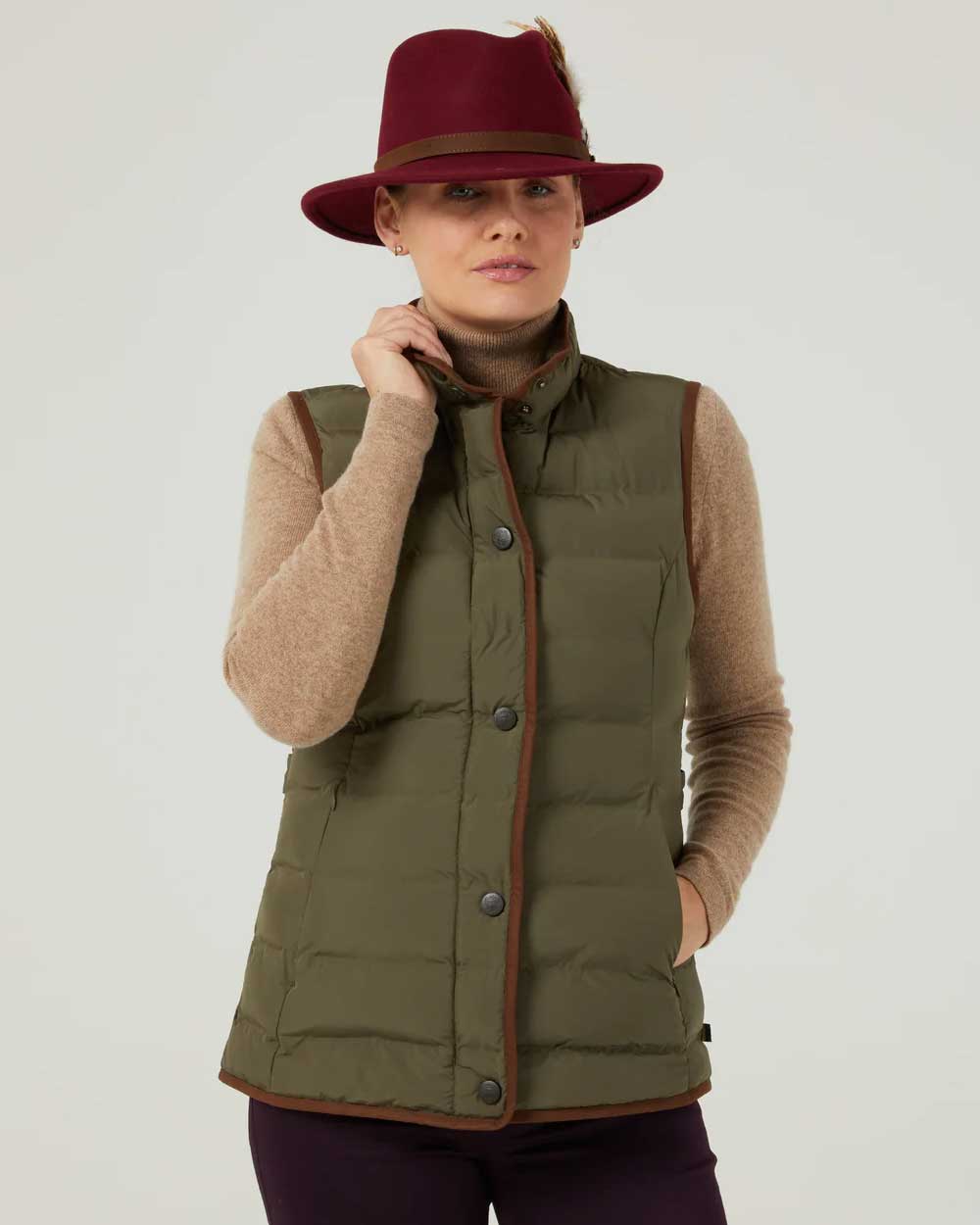 Alan Paine Calsall Ladies Gilet in Olive 