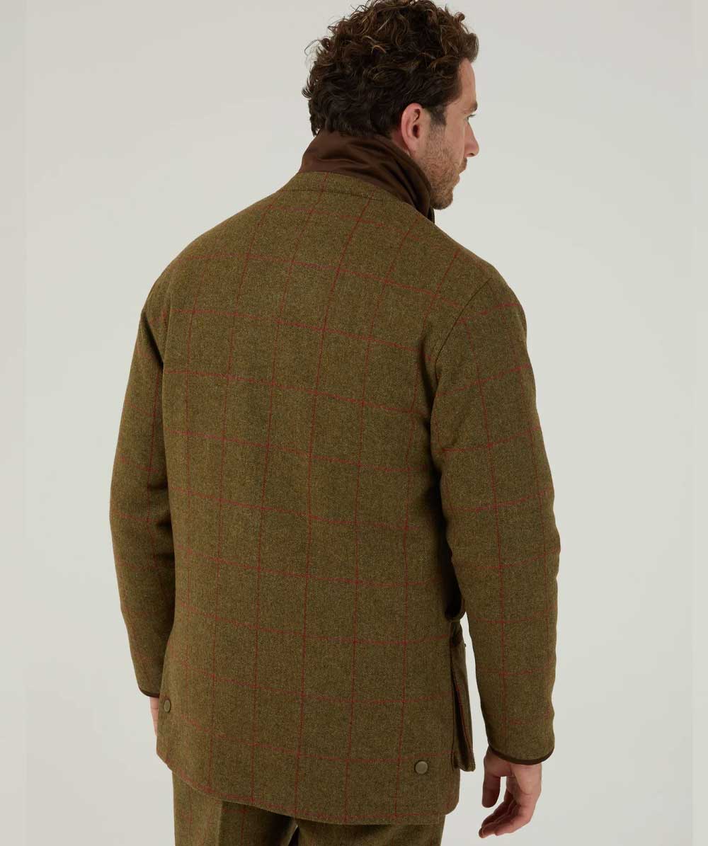 Alan Paine Combrook Tweed Waterproof Coat in Sage 