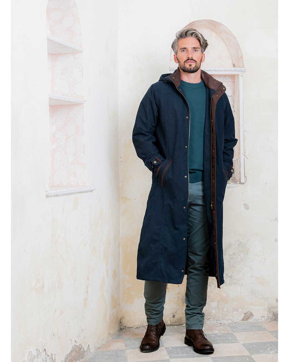 Jack Murphy Emmet Waterproof Long Coat in Navy 