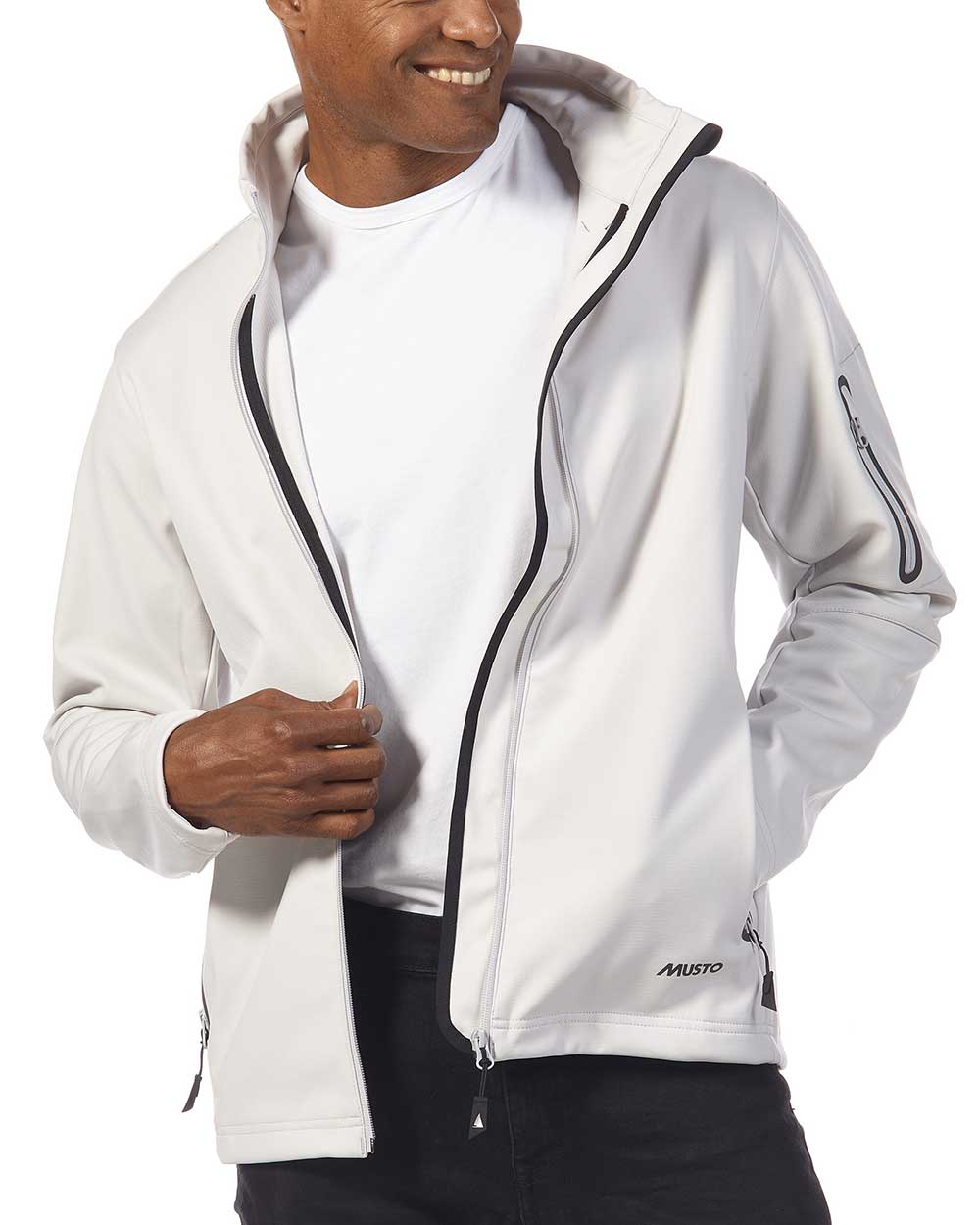 Musto Mens Essential Softshell Jacket in Platinum 