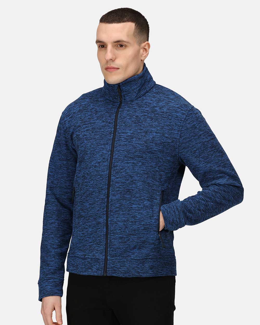 Regatta Thornly Full Zip Marl Fleece in Navy Marl 