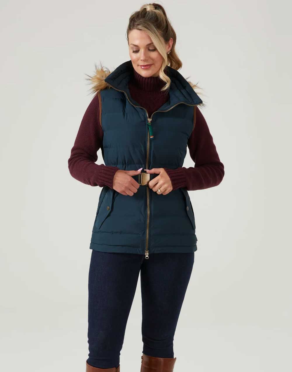 Alan Paine Calsall Ladies Waistcoat in Navy 