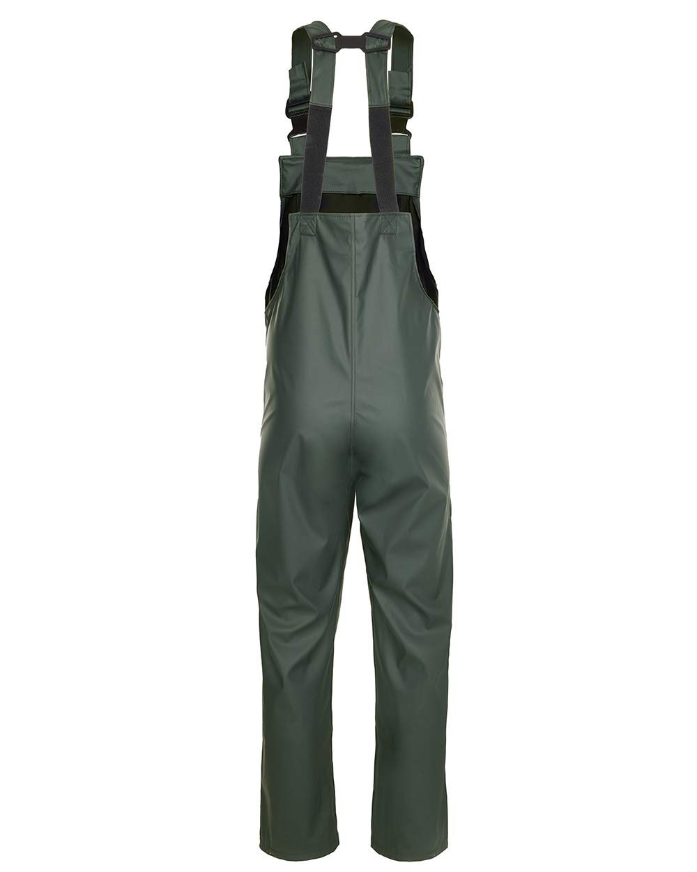bACK vIEW Fort Airflex Waterproof Breathable Bib and Brace Overalls in Olive 