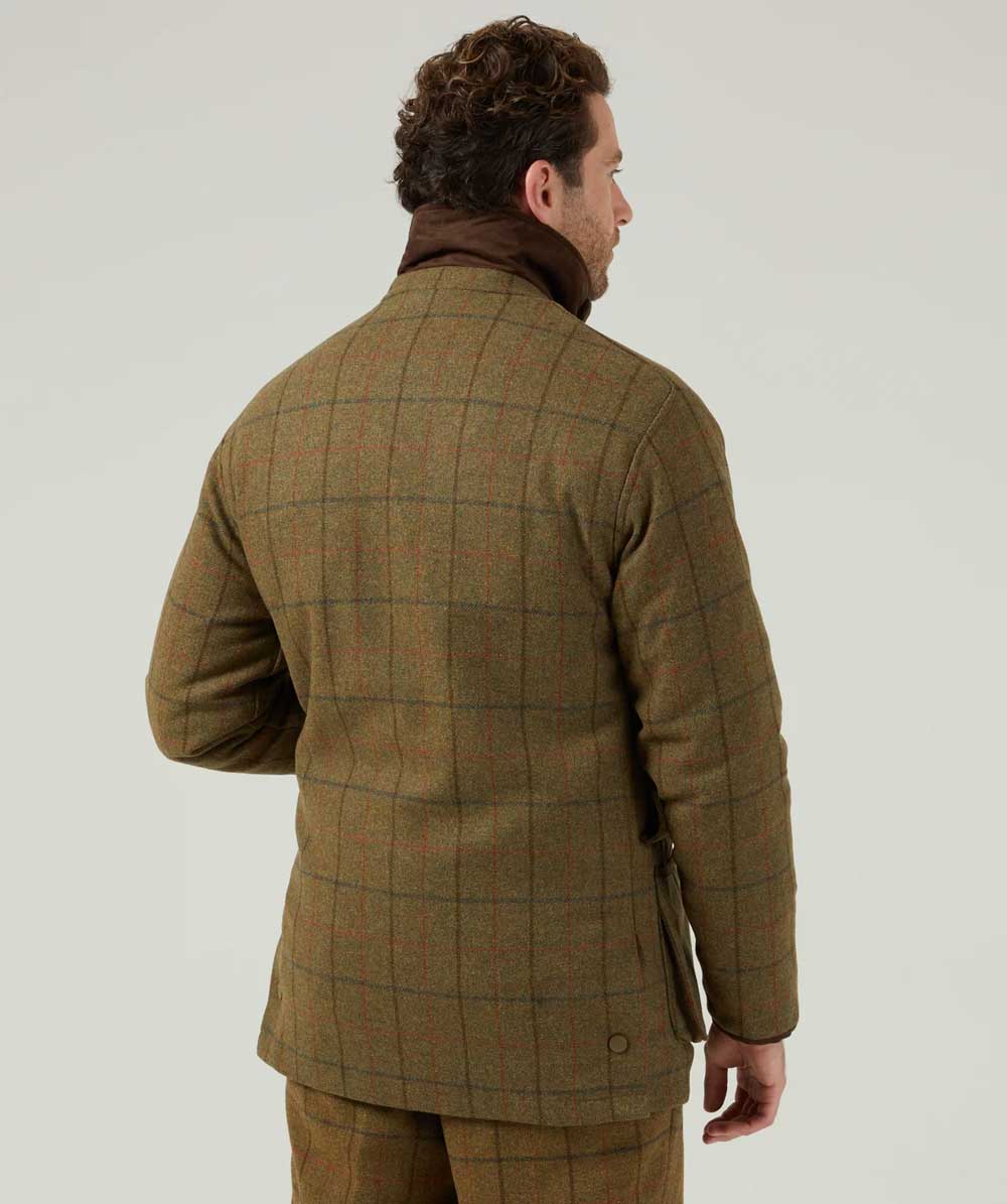 Alan Paine Combrook Tweed Waterproof Coat in Thyme 