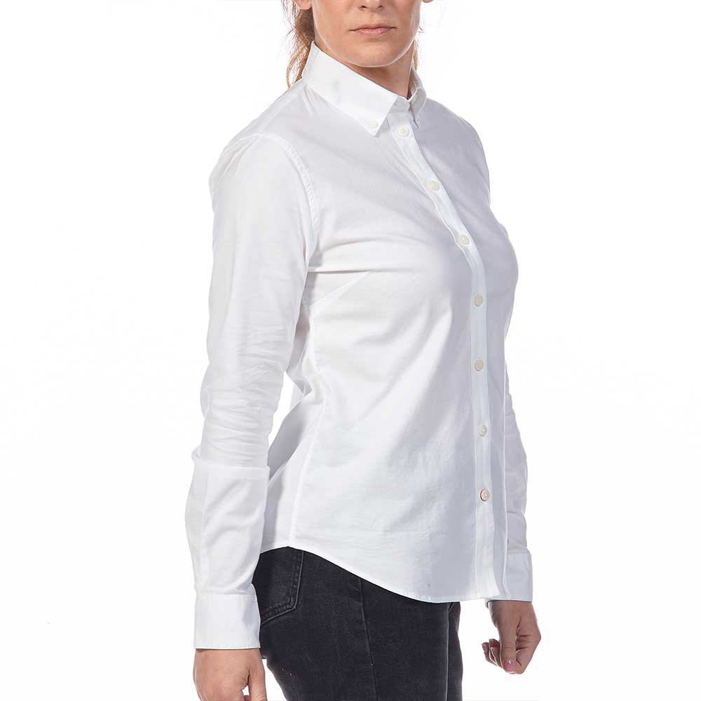 Musto Womens Essential Long Sleeve Oxford Shirt in White 