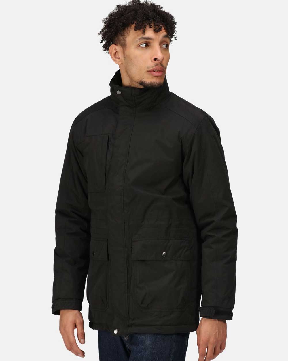 Regatta Darby III Insulated Parka Jacket In Black 
