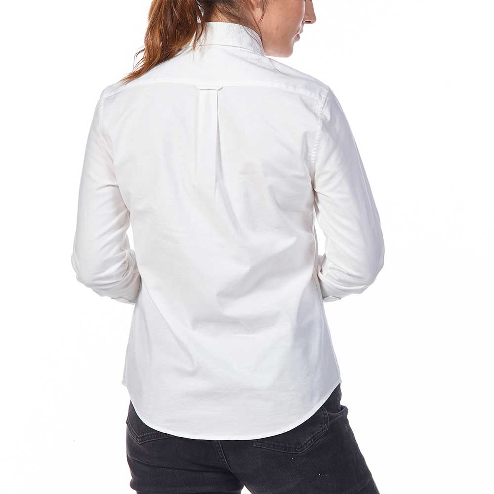 Musto Womens Essential Long Sleeve Oxford Shirt in White 