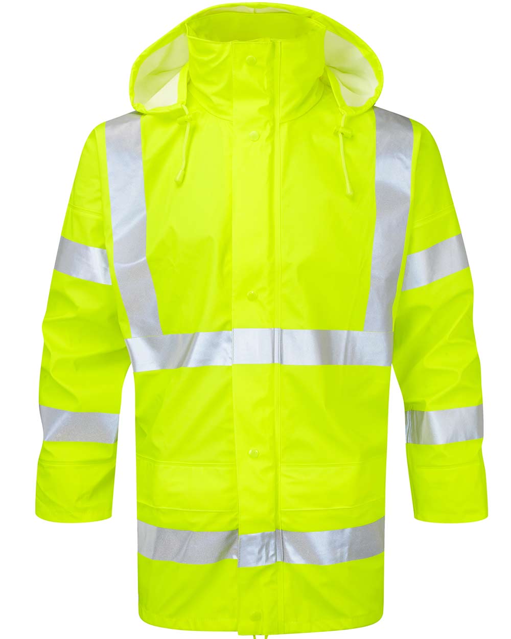 Fort Air Reflex Waterproof Hi-vis Jacket in yellow with reflective strips