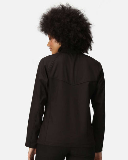 Regatta Womens Uproar Softshell Jacket in All Black 