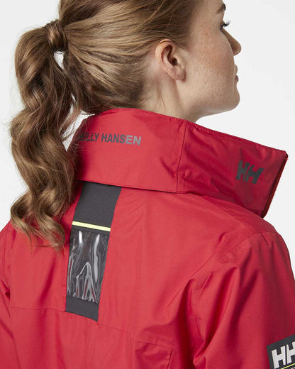 Helly Hansen Womens Crew Hooded Jacket In Red 