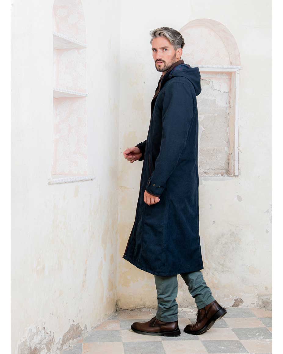 Jack Murphy Emmet Waterproof Long Coat in Navy  