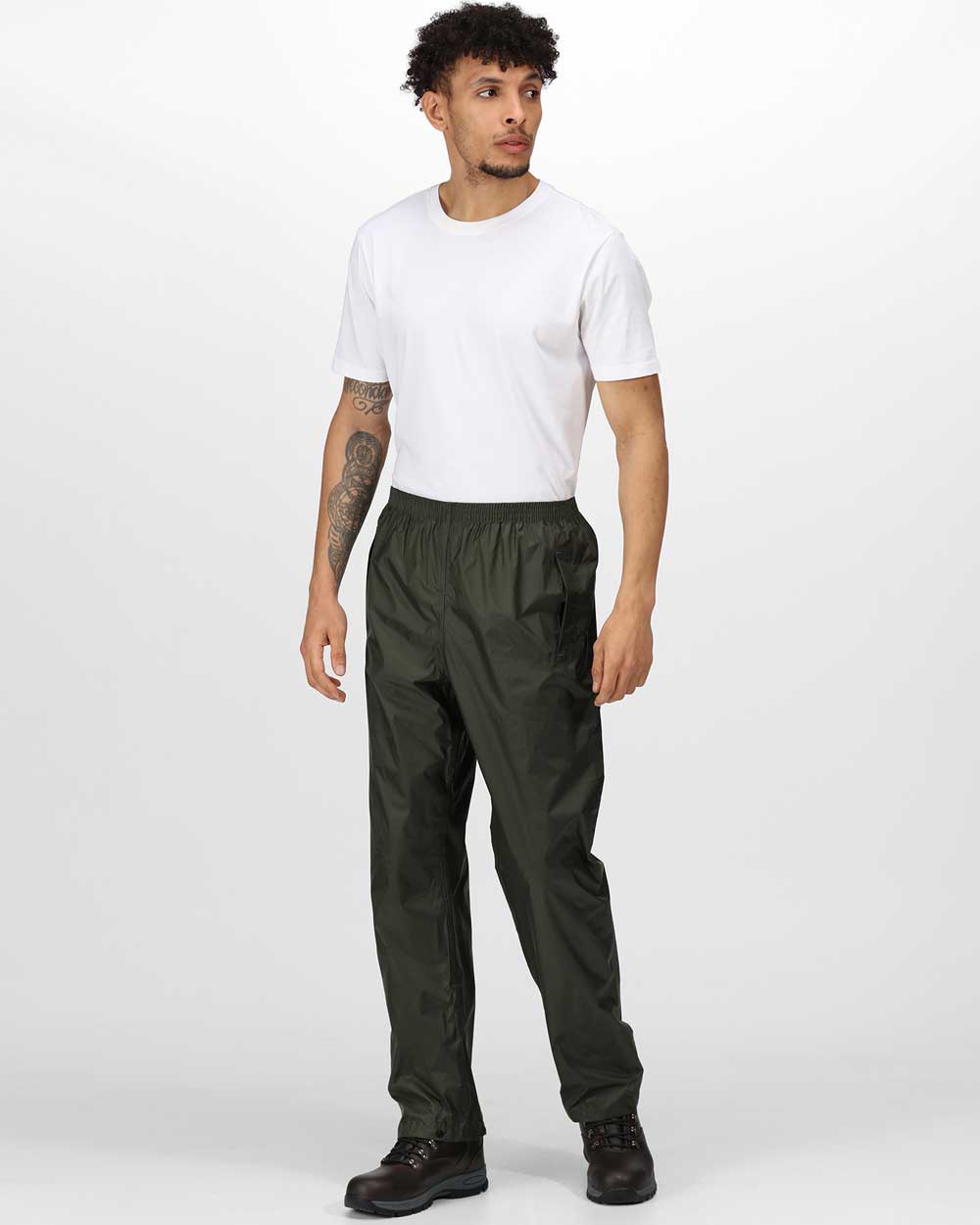  Regatta Pro Packaway Breathable Overtrousers in Laurel 