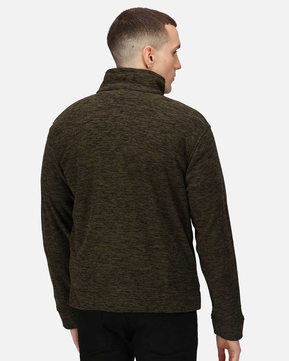 Regatta Thornly Full Zip Marl Fleece in Dark Khaki Marl 