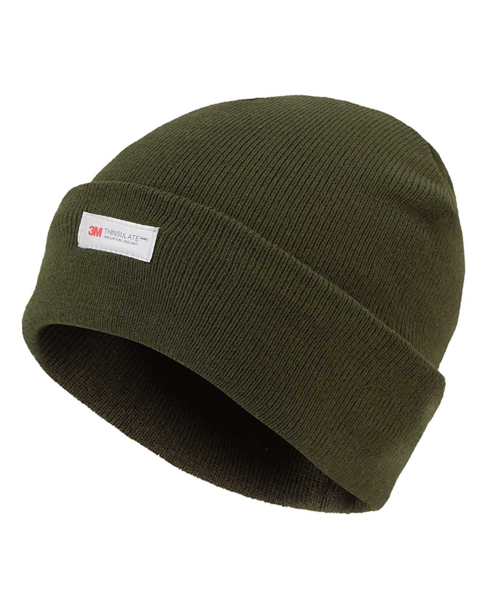 Green knitted blue castle watch cap 