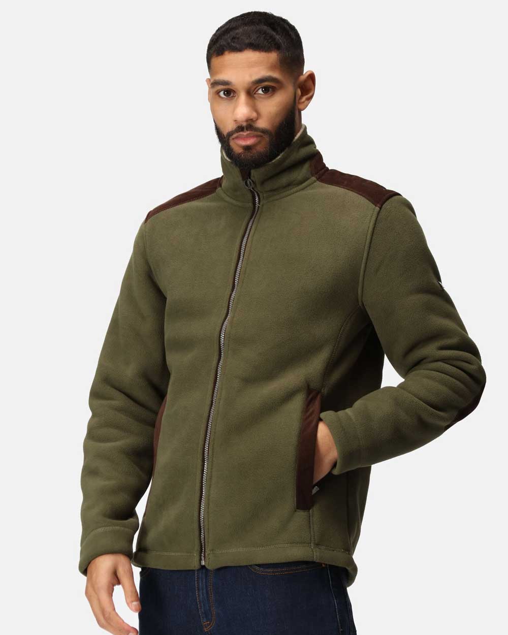 Regatta Faversham Full Zip Fleece in Dark Khaki 