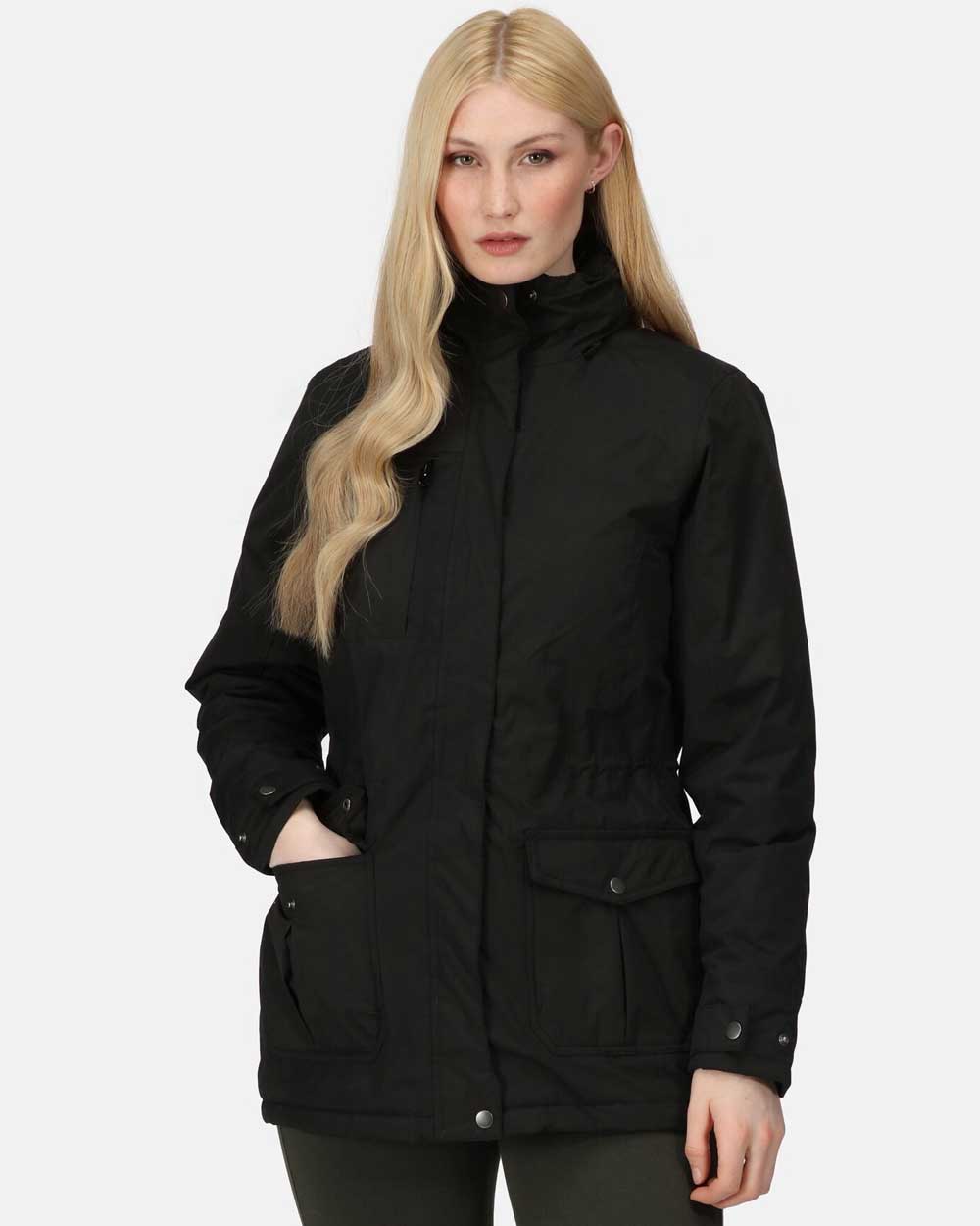 Regatta Womens Darby III Insulated Parka Jacket In Black 