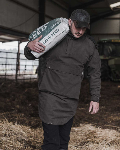 Farmer wears Hoggs of Fife Struther Trilaminate Long Waterproof Smock