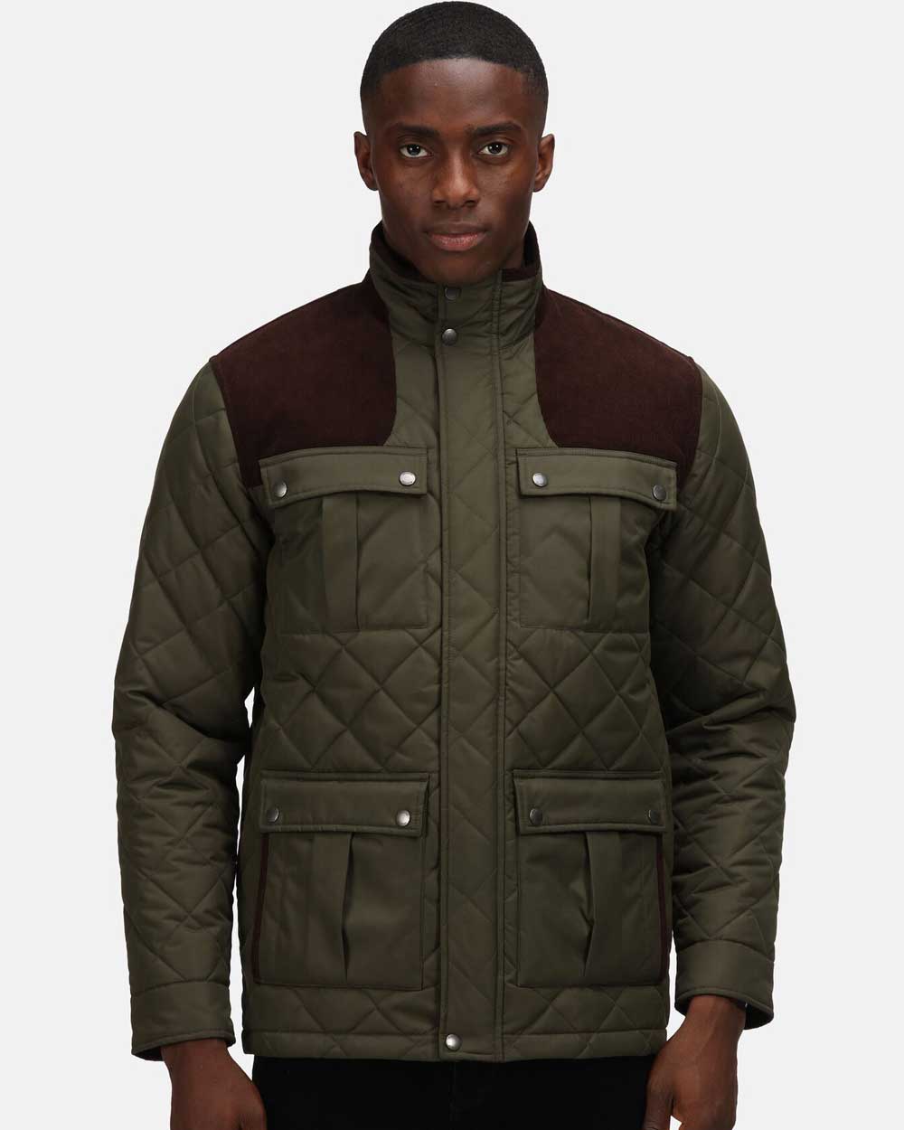 Regatta Padbury Quilted Jacket In Dark Khaki 