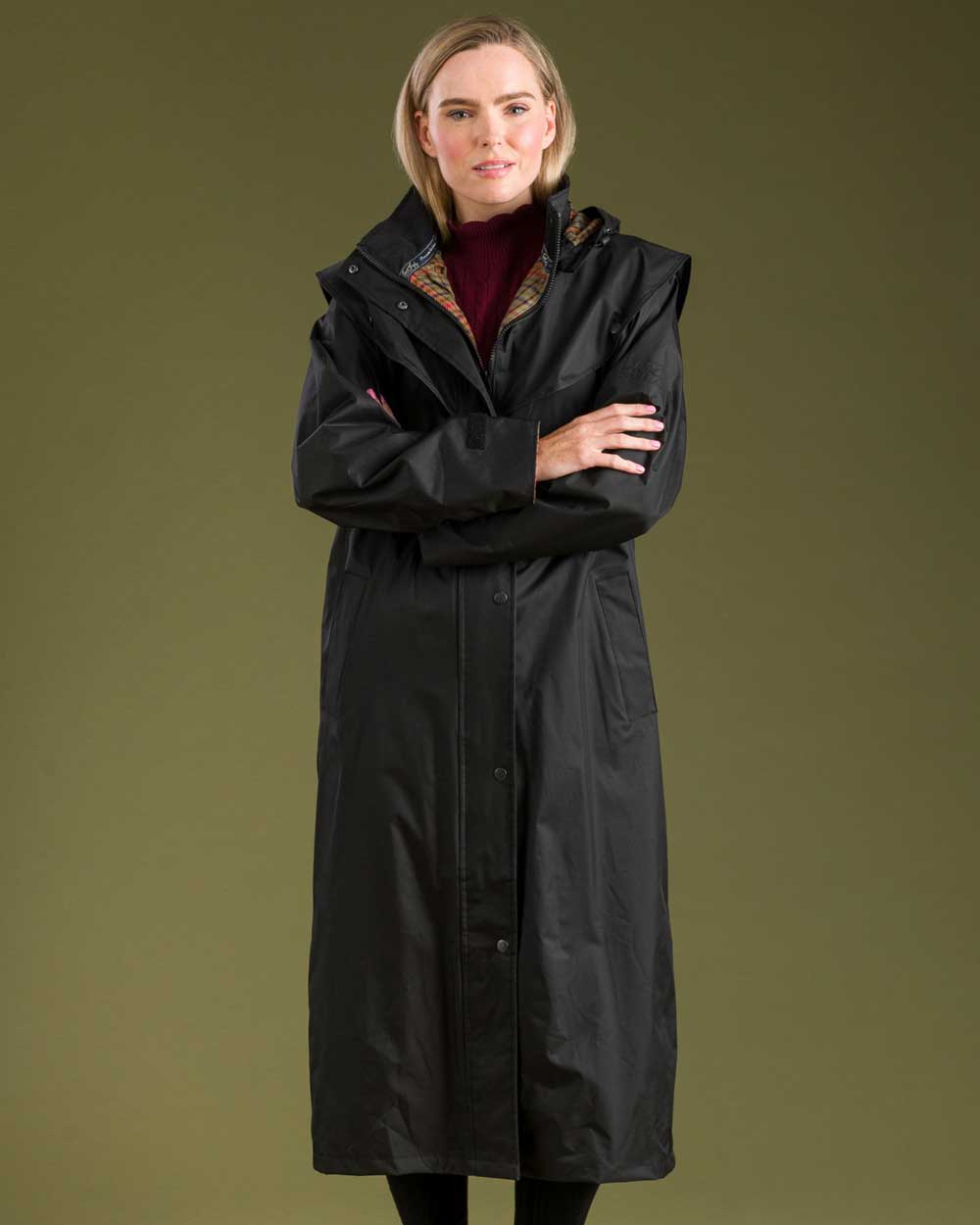 Jack Murphy Malvern Ladies Waterproof Bush Coat in Black 