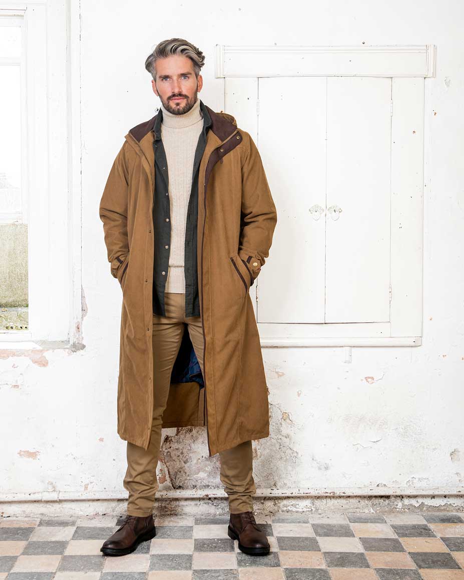 Jack Murphy Emmet Waterproof Long Coat in Camel 