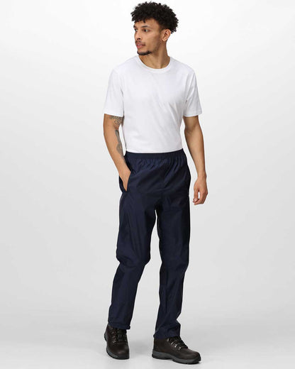 Regatta Pro Packaway Breathable Overtrousers in Navy 