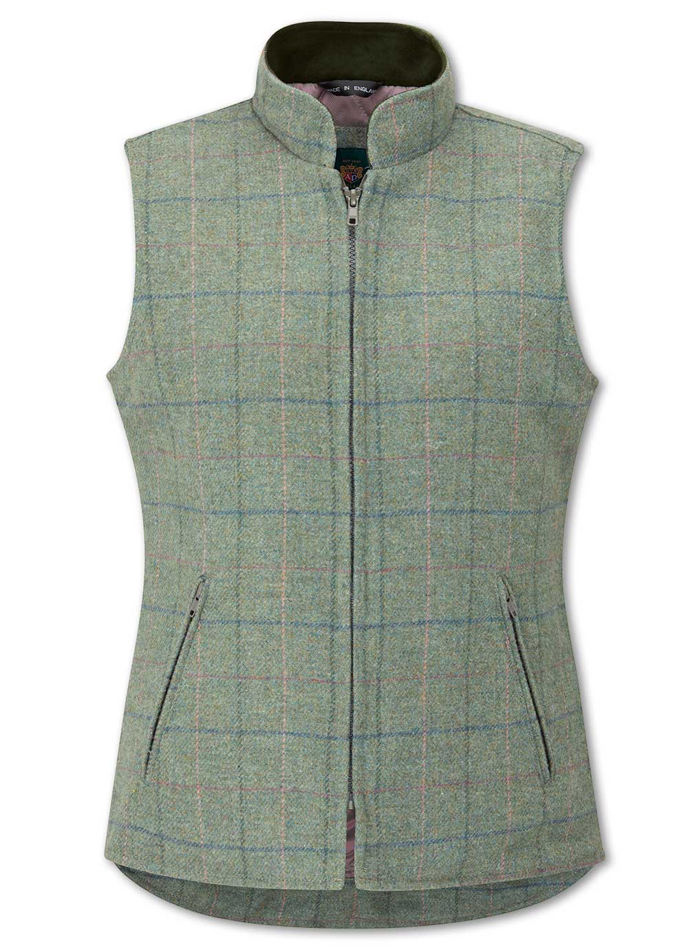 Alan Paine Rutland Womens Tweed Gilet in Spindle 